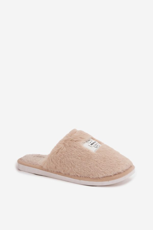 Beige Slippers in Slippers For Women with Fabric, Warmers, Footbed and Sole Height