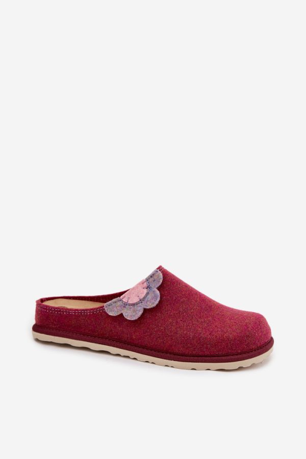 Pink Slippers in Slippers For Women with Fabric, Warmers, Footbed and Sole Height