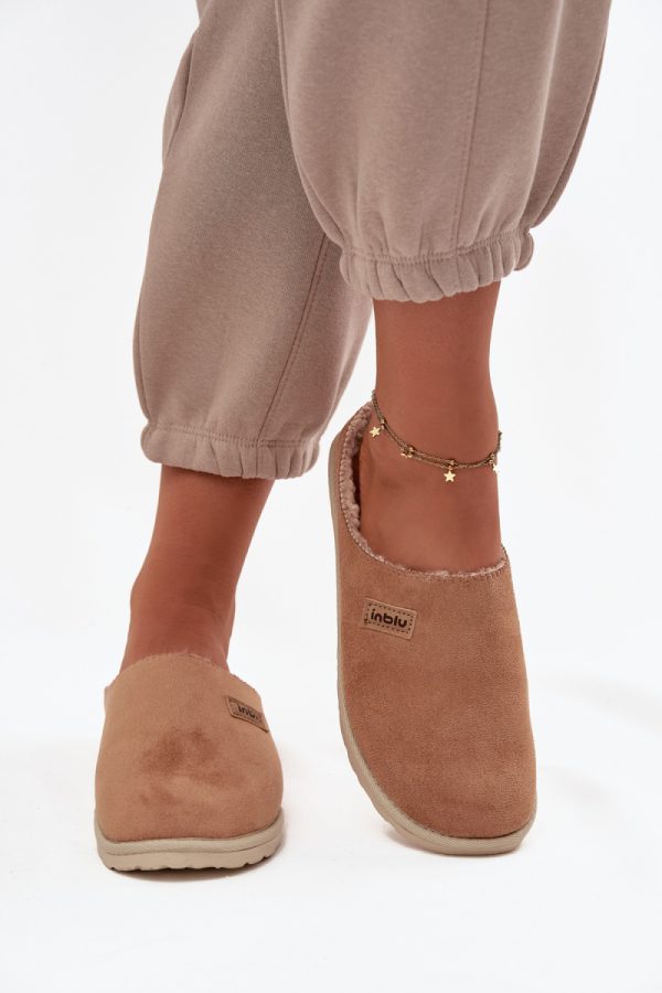 Brown Slippers in Slippers For Women with Fabric, Footbed and Sole Height