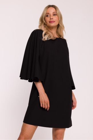 Black Daydress in Day Dresses with Spandex, Polyester and Viscose