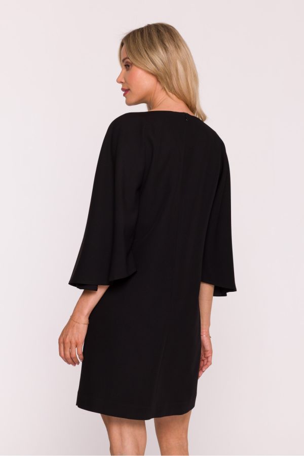 Black Daydress in Day Dresses with Spandex, Polyester and Viscose