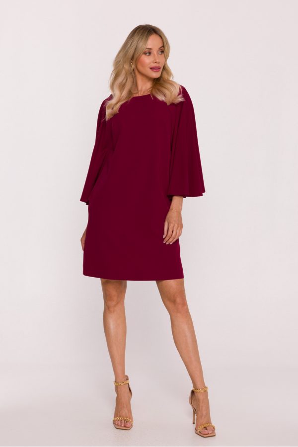 Red Daydress in Day Dresses with Spandex, Polyester and Viscose