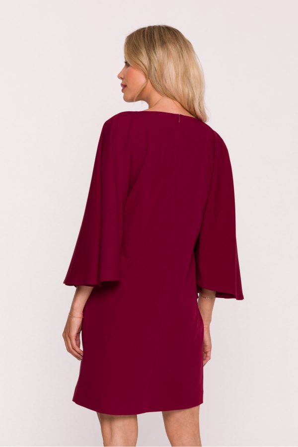 Red Daydress in Day Dresses with Spandex, Polyester and Viscose
