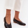 Black Ballet Flats in Ballet Flats, Ballet Pumps For Women with Fabric, Footbed and Heel Height