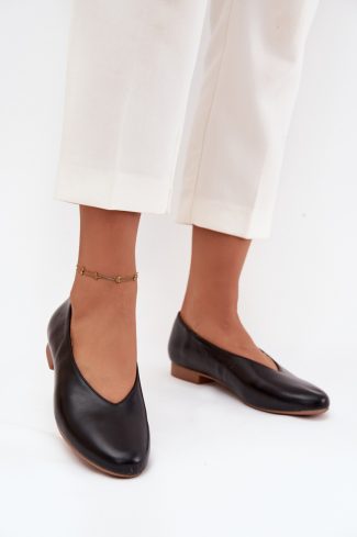 Black Ballet Flats in Ballet Flats, Ballet Pumps For Women with Fabric, Footbed and Heel Height