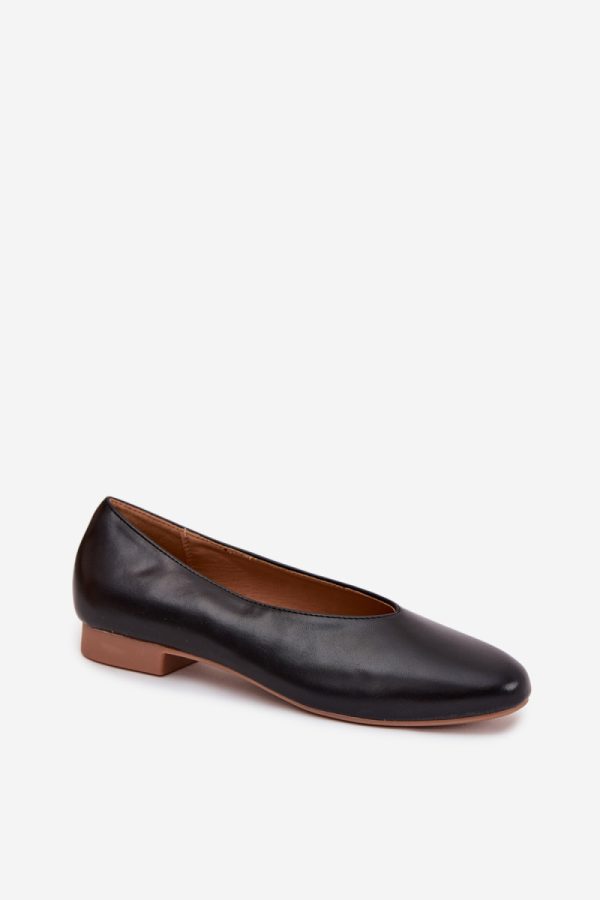 Black Ballet Flats in Ballet Flats, Ballet Pumps For Women with Fabric, Footbed and Heel Height