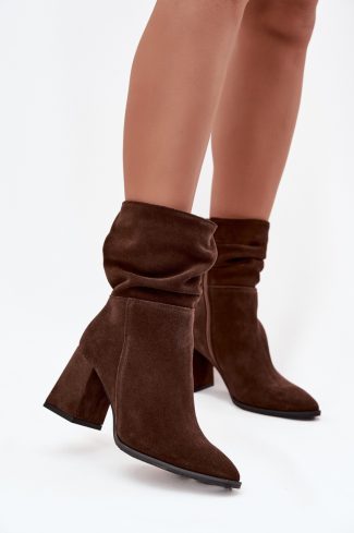 brown Heel boots model 220192 Step in style