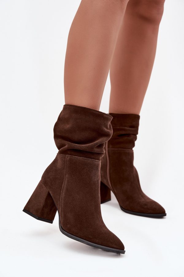 brown Heel boots model 220192 Step in style