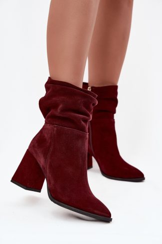 Red Heel Boots in Women`s Ankle Boots & Booties with Fabric, Warmers, Footbed, Upper Height and Heel Height