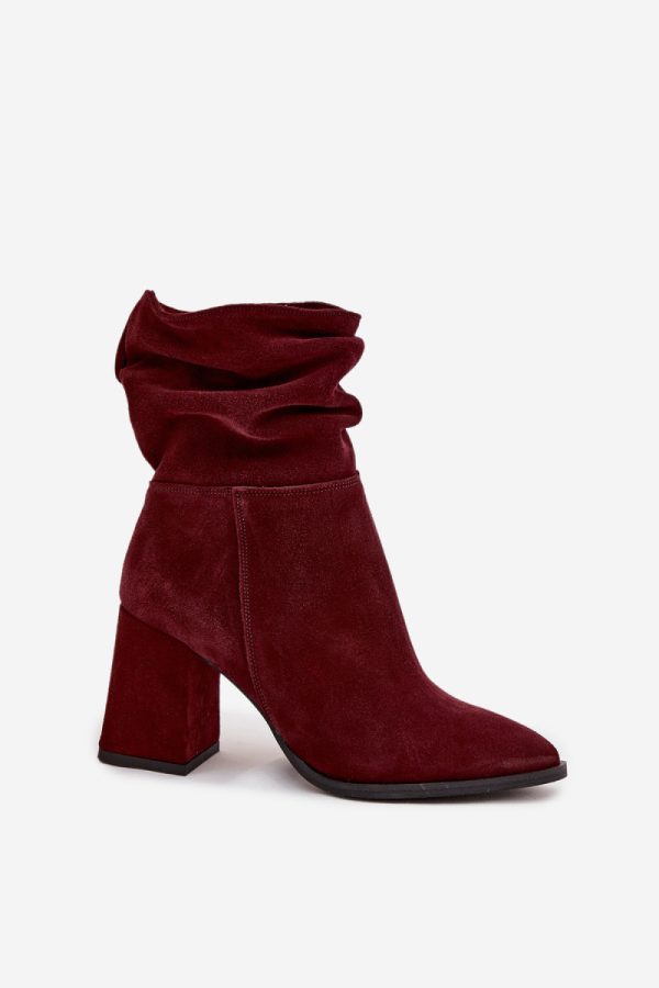 Red Heel Boots in Women`s Ankle Boots & Booties with Fabric, Warmers, Footbed, Upper Height and Heel Height