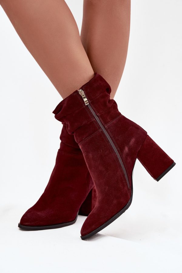 Red Heel Boots in Women`s Ankle Boots & Booties with Fabric, Warmers, Footbed, Upper Height and Heel Height