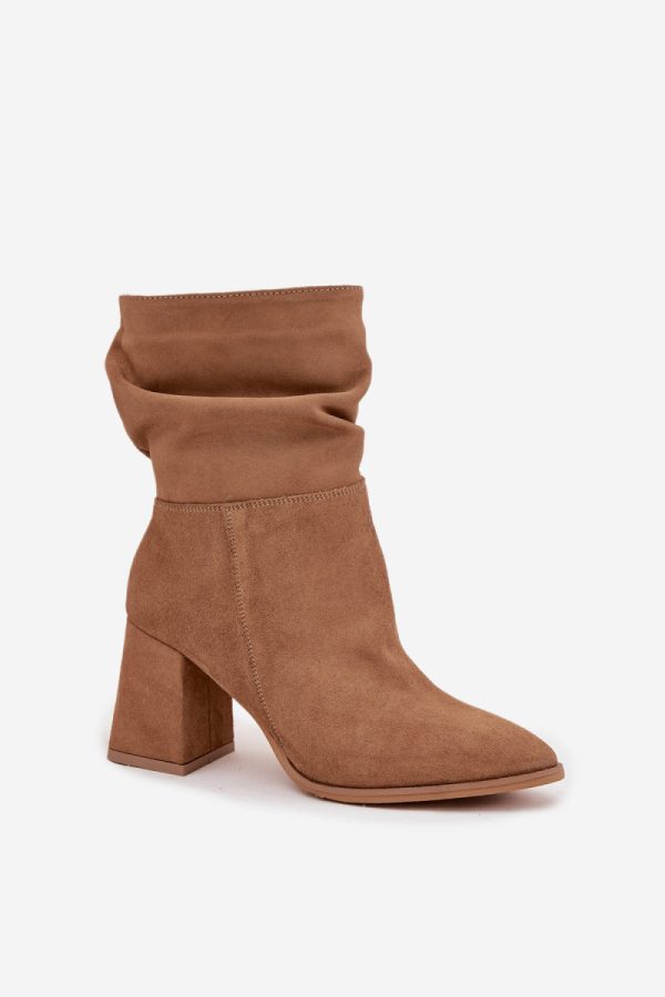 beige Heel boots model 220195 Step in style