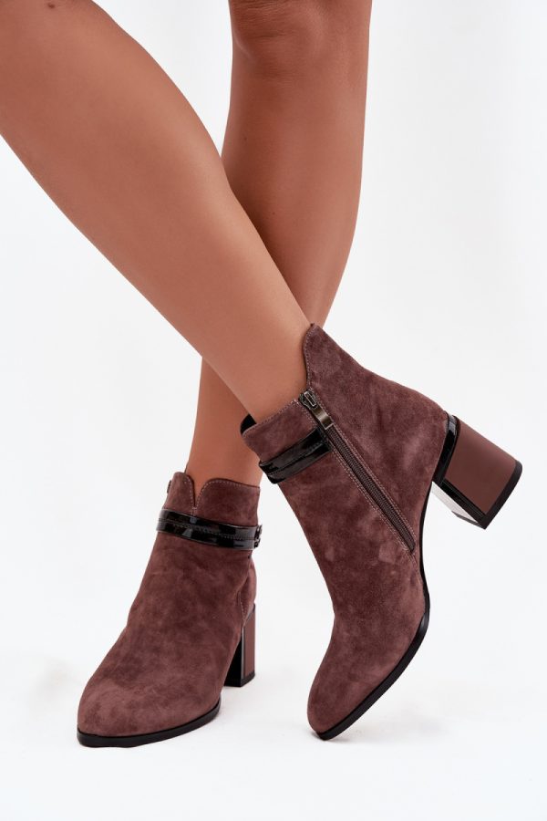 brown Heel boots model 220198 Step in style