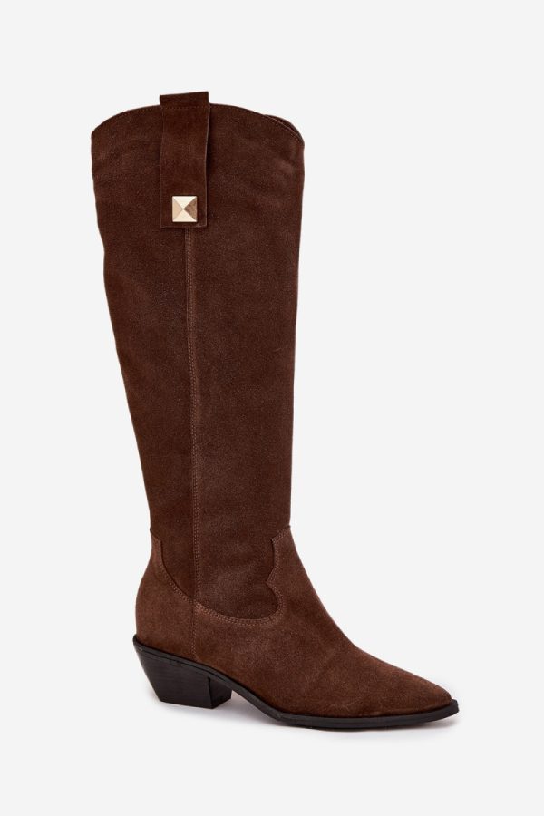 brown Heel boots model 220208 Step in style