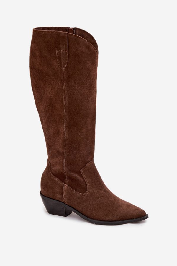 brown Heel boots model 220211 Step in style
