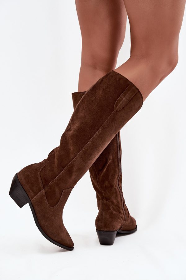 brown Heel boots model 220211 Step in style