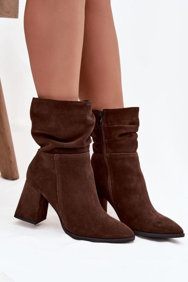 brown Heel boots model 220192 Step in style