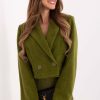 Green Coat in Women`s Coats, Jackets with Polyester