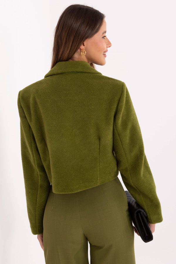 Green Coat in Women`s Coats, Jackets with Polyester