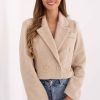 Beige Coat in Women`s Coats, Jackets with Polyester
