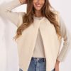 1100121 Beige Gilet in Women`s Coats, Jackets with Polyester