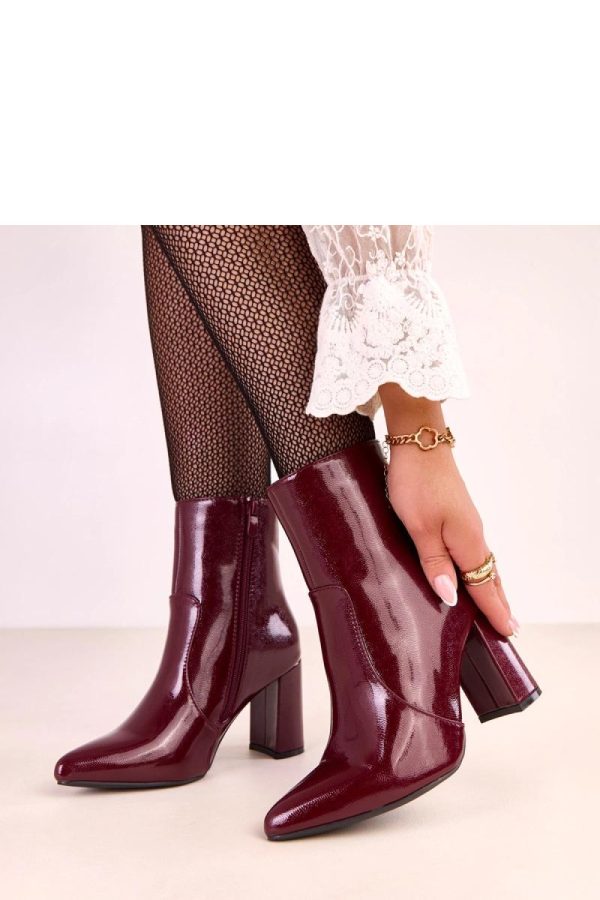 Red Heel Boots..Fabric, Footbed, Upper Height and Heel Height