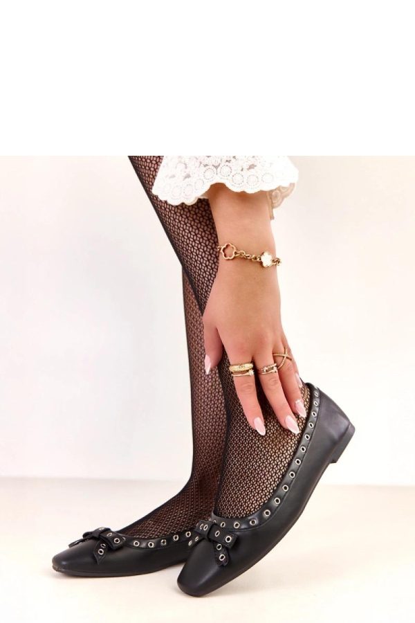 Black Ballet Flats....Fabric and Footbed