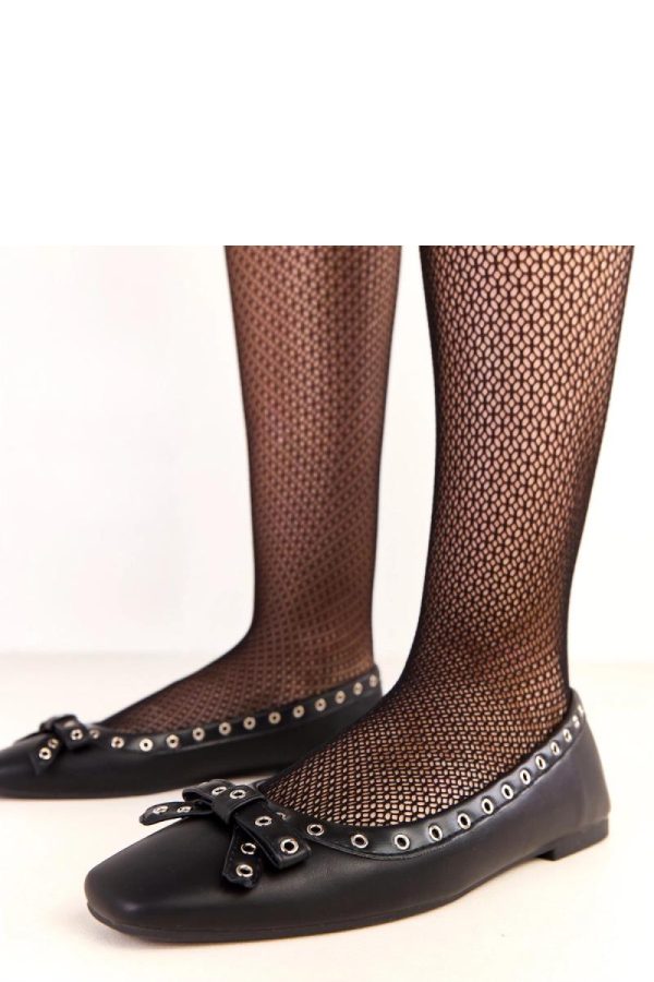 Black Ballet Flats....Fabric and Footbed