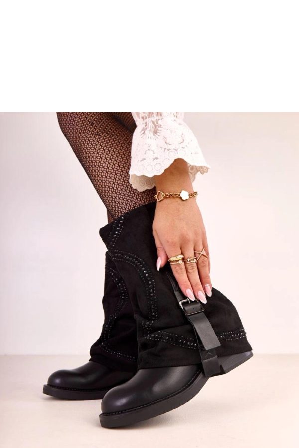 Black Thigh-Hight Boots..Fabric, Footbed, Upper Height and Heel Height