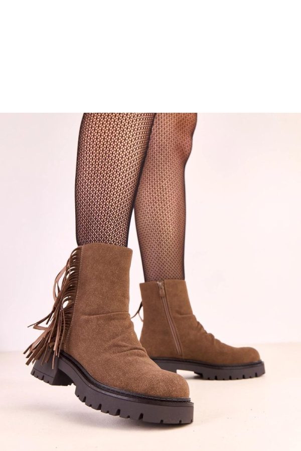Brown Boots.Fabric, Footbed, Upper Height and Heel Height