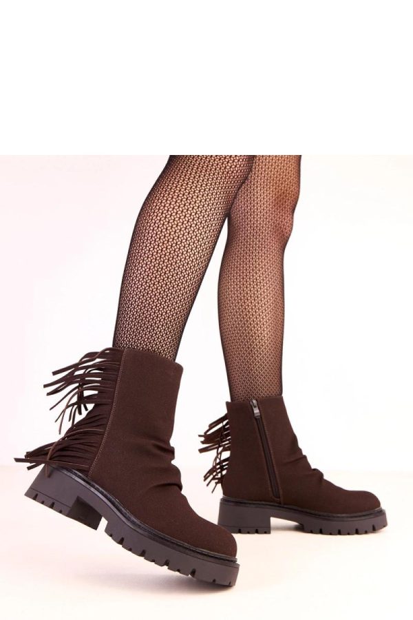 Brown Boots....Fabric, Footbed, Upper Height and Heel Height