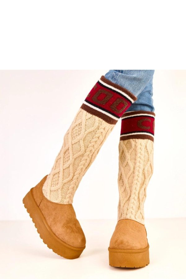Brown Snow Boots....Fabric, Footbed, Upper Height and Platform Height