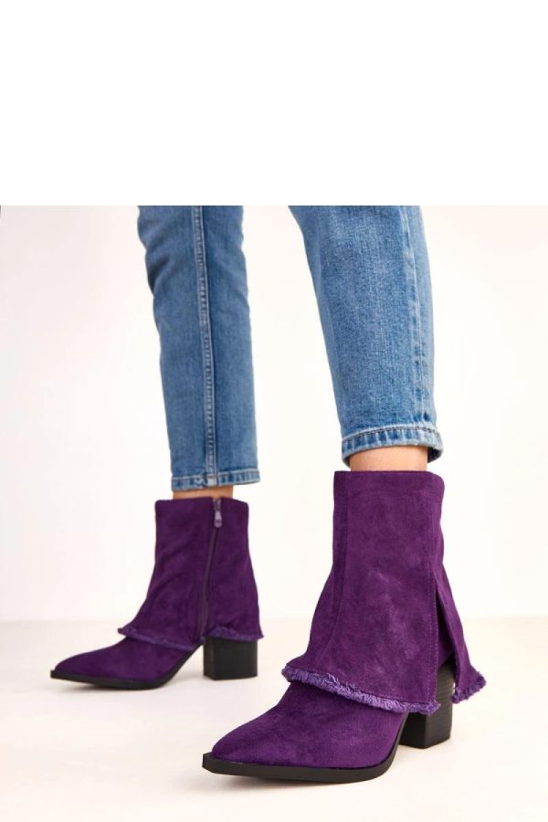Violet Heel Boots...Fabric, Footbed, Upper Height and Heel Height