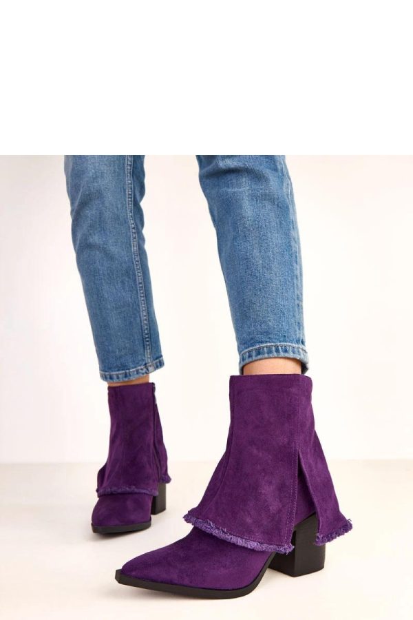 Violet Heel Boots...Fabric, Footbed, Upper Height and Heel Height