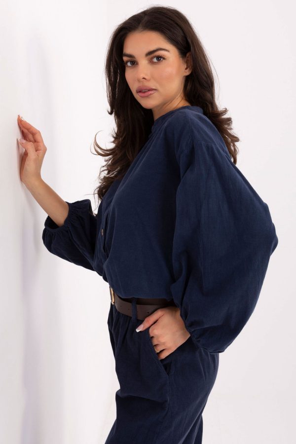 navy blue Blouse model 220276 Italy Moda