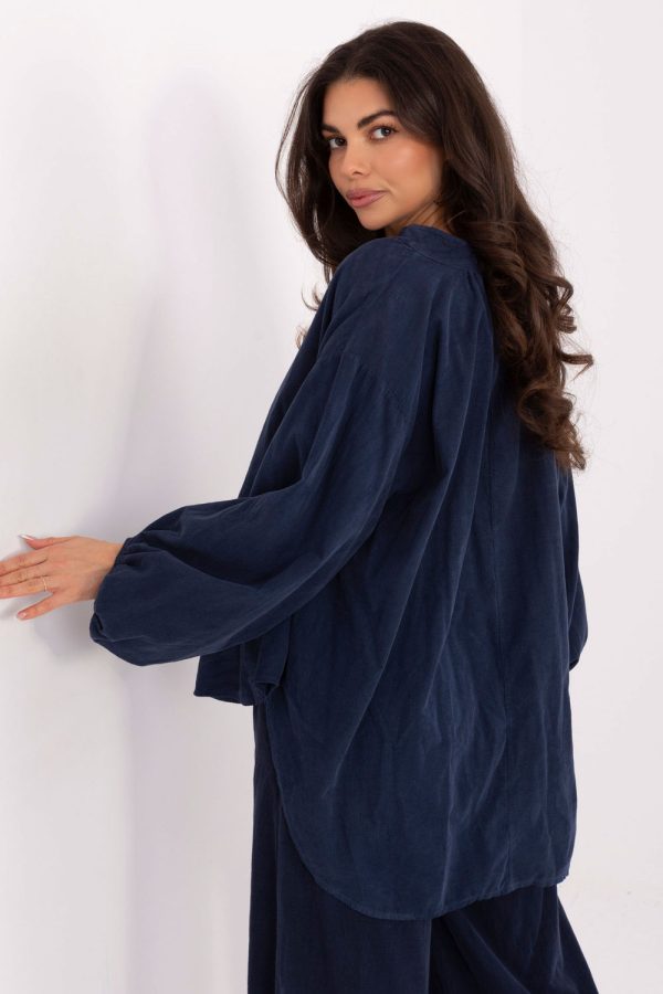 navy blue Blouse model 220276 Italy Moda