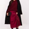 Red Lace Skirt in Skirts with Spandex, Polyester and Viscose