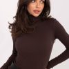 Brown Turtleneck in Sweaters, Pullovers, Jumpers, Turtlenecks, Boleros, Shrugs with Cotton and Spandex