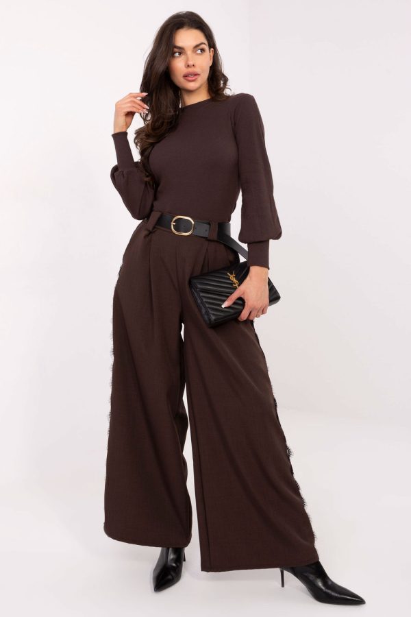 Brown Blouse in Women`s Blouses, Tunics with Cotton and Spandex