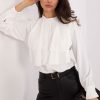 Beige Long Sleeve Shirt in Shirts For Women with Polyester and Viscose