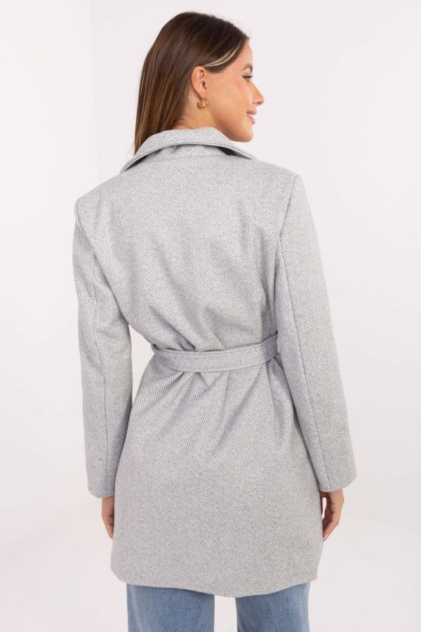 Grey Coat in Women`s Coats, Jackets with Polyester