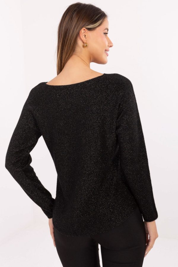 Black Jumper in Sweaters, Pullovers, Jumpers, Turtlenecks, Boleros, Shrugs with Nylon, PBT and Viscose
