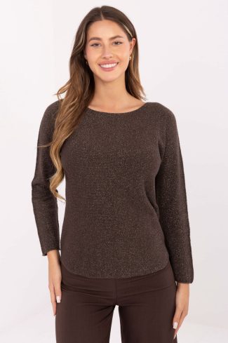 Brown Jumper in Sweaters, Pullovers, Jumpers, Turtlenecks, Boleros, Shrugs with Nylon, PBT and Viscose