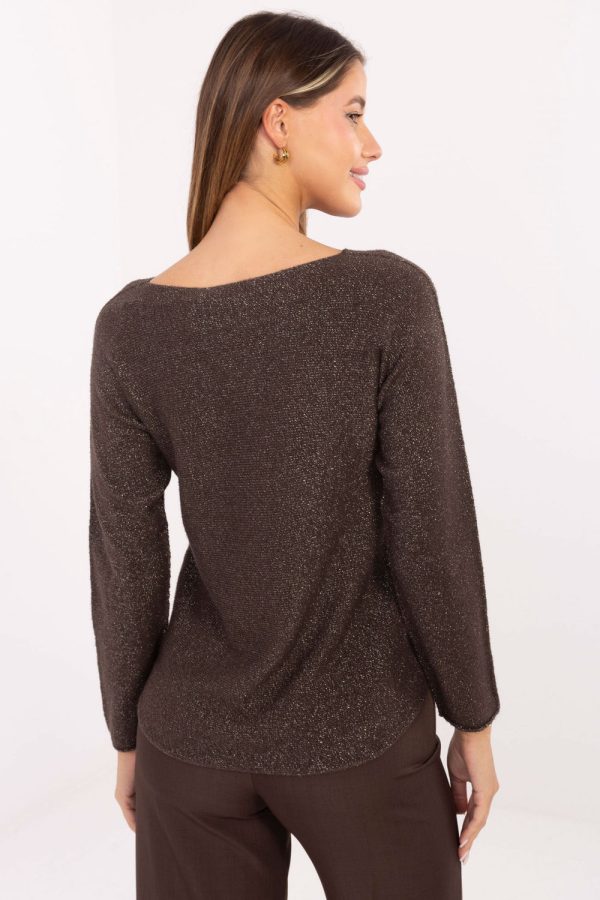 Brown Jumper in Sweaters, Pullovers, Jumpers, Turtlenecks, Boleros, Shrugs with Nylon, PBT and Viscose