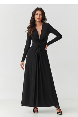 Black Long Dress in Evening Dresses with Spandex and Polyester
