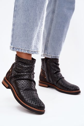1100963.jpg Black Boots in Women`s Ankle Boots & Booties with Fabric, Footbed, Upper Height and Heel Height