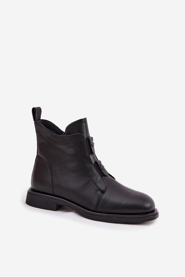 Black Boots in Women`s Ankle Boots & Booties with Fabric, Warmers, Footbed, Upper Height and Heel Height