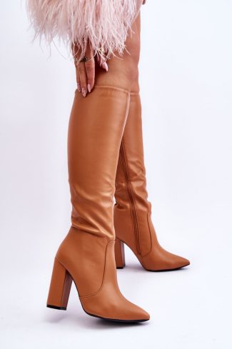 brown Heel boots model 220513 Step in style