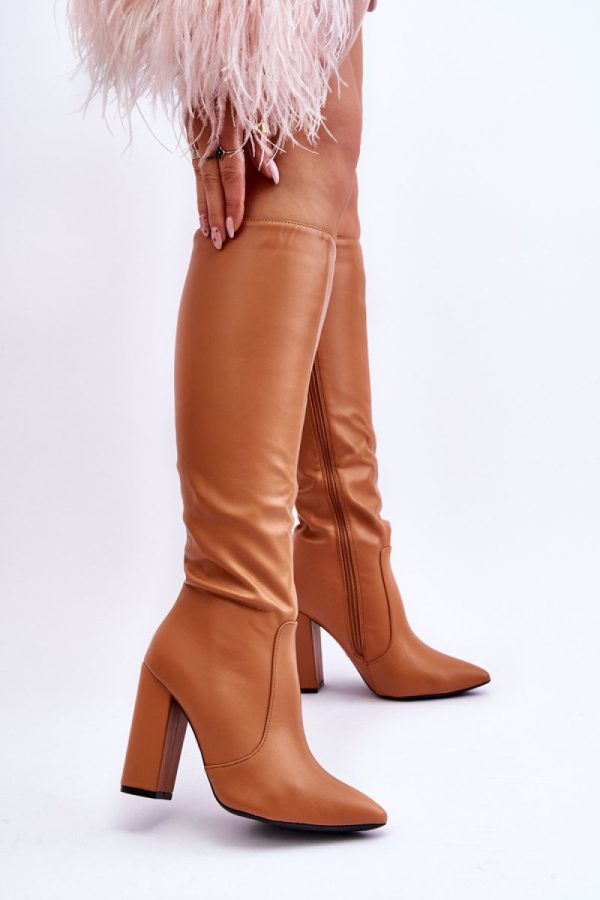 brown Heel boots model 220513 Step in style