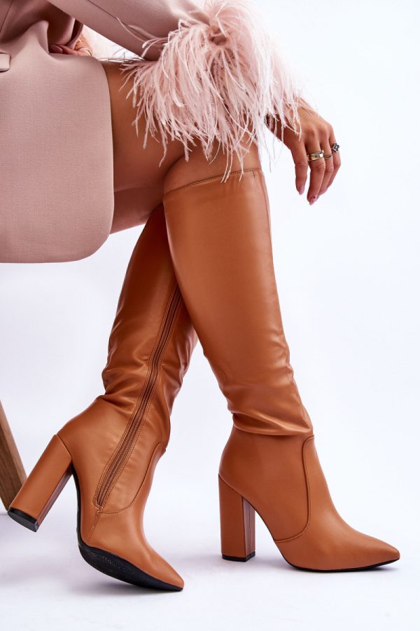 brown Heel boots model 220513 Step in style